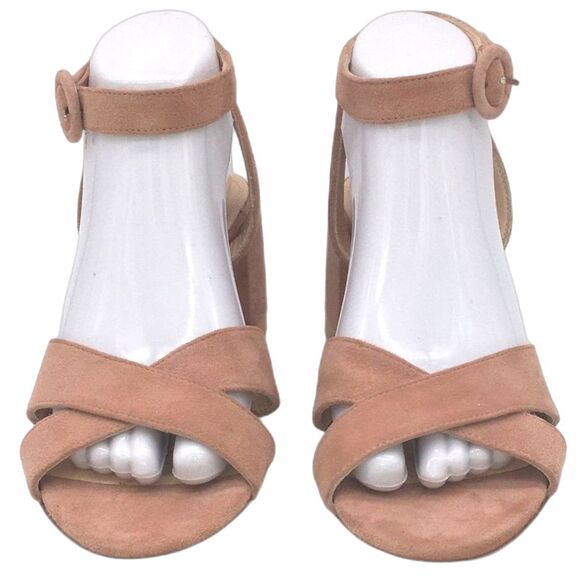 Agl Shoes - AGL Crisscross Block Heel Sandal In Meilland Pink NWOT